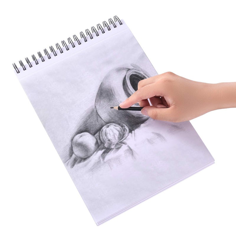 BB Bachmore Bachmore Sketchpad 9X12 Inch (57lb/85g), 100 Sheets of Spiral Bound Sketch Book for Artist Pro & Amateurs | Marker Art, Colored Pencil - Image 3